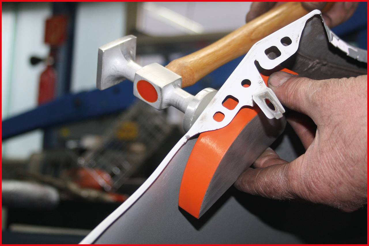 KS Tools 140.2475 Aluminium-Karosserie-Ausbeul-Satz, 7-tlg