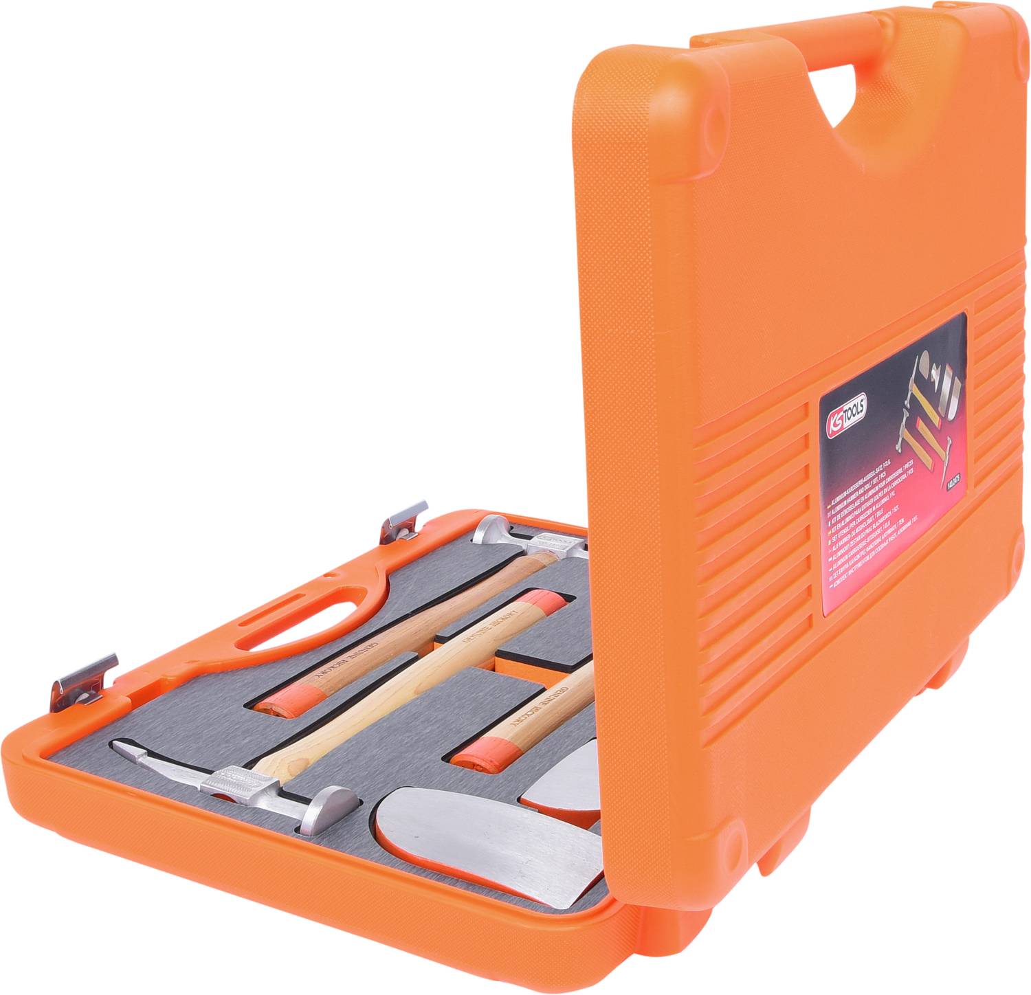 KS Tools 140.2475 Aluminium-Karosserie-Ausbeul-Satz, 7-tlg