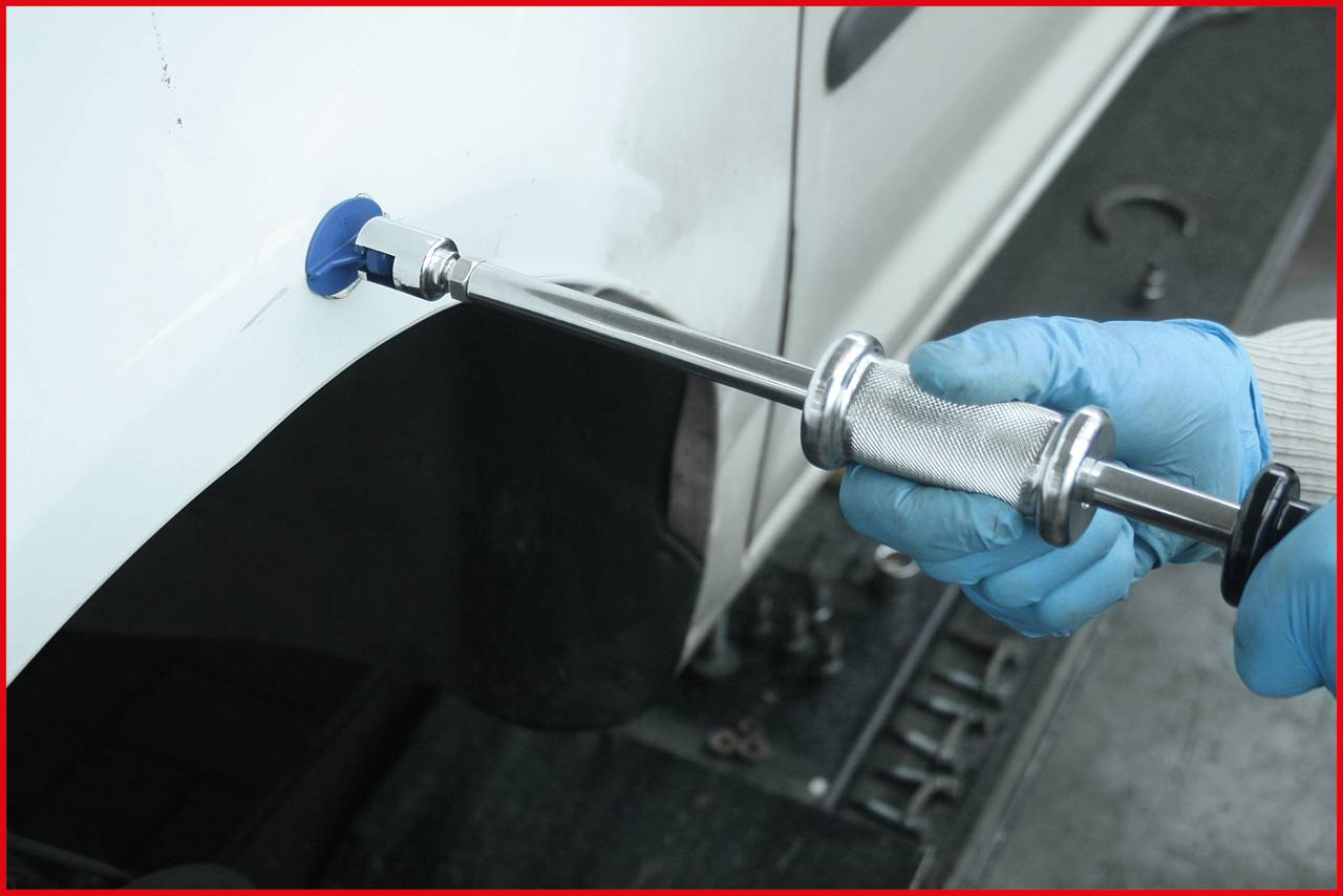 KS Tools 140.2510 Profi-Ausbeul-Gleithammer-Satz, 11-tlg