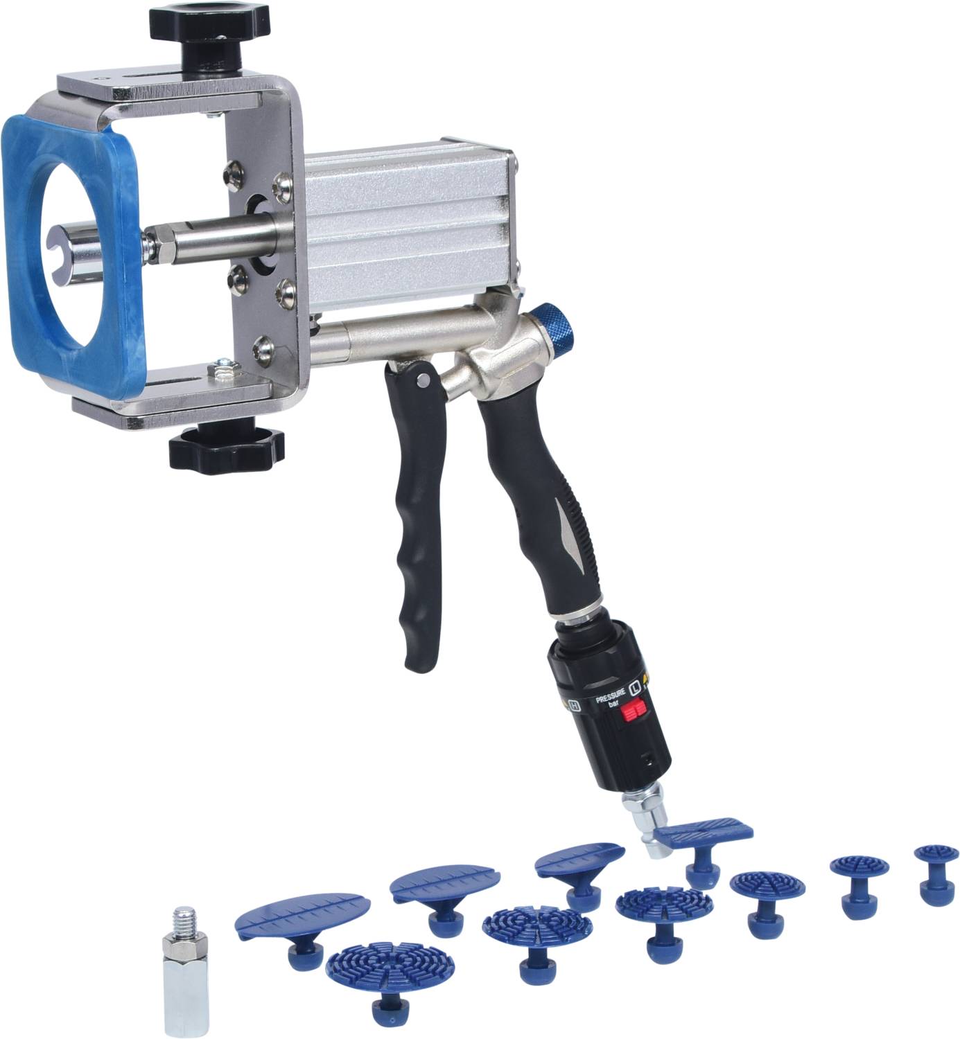 KS Tools 140.2520 Profi-Druckluft-Ausbeul-Auszieher-Satz, 12-tlg