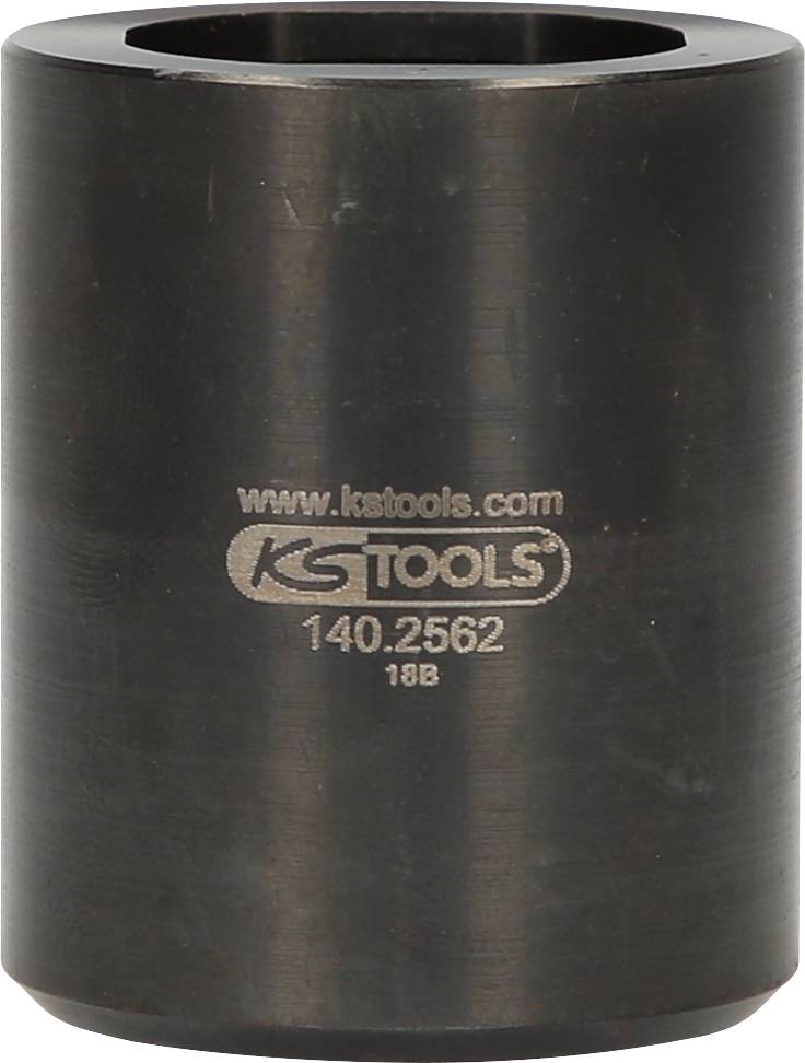 Ein zylindrisches Werkzeug mit der Aufschrift 'www.kstools.com', 'KS TOOLS', und '140.2562' auf der Oberfläche.