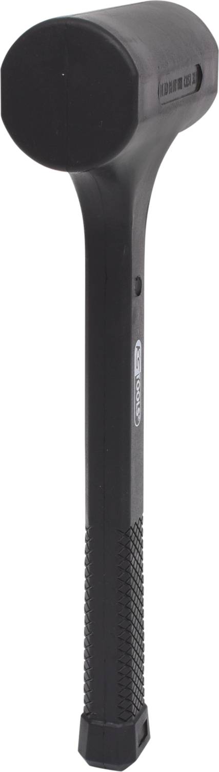 Gummihammer mit schwarzem Kopf und Griff, geeignet für schonende Schläge ohne Beschädigung der Oberfläche.
