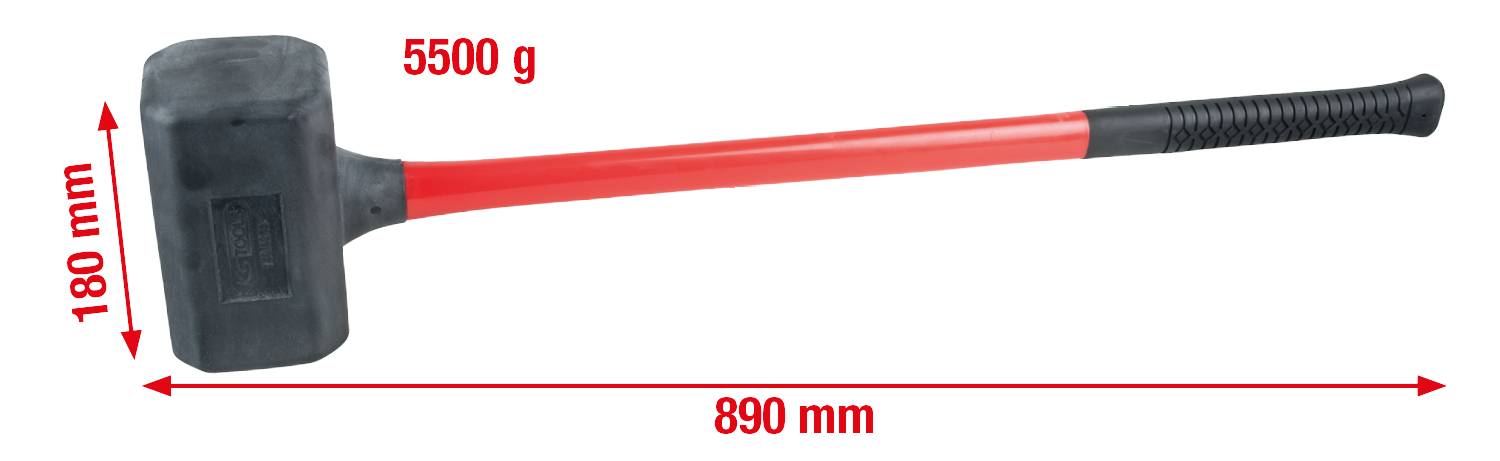 KS Tools 140.5259 Rückschlagfreier Schonhammer, XL, 5500g
