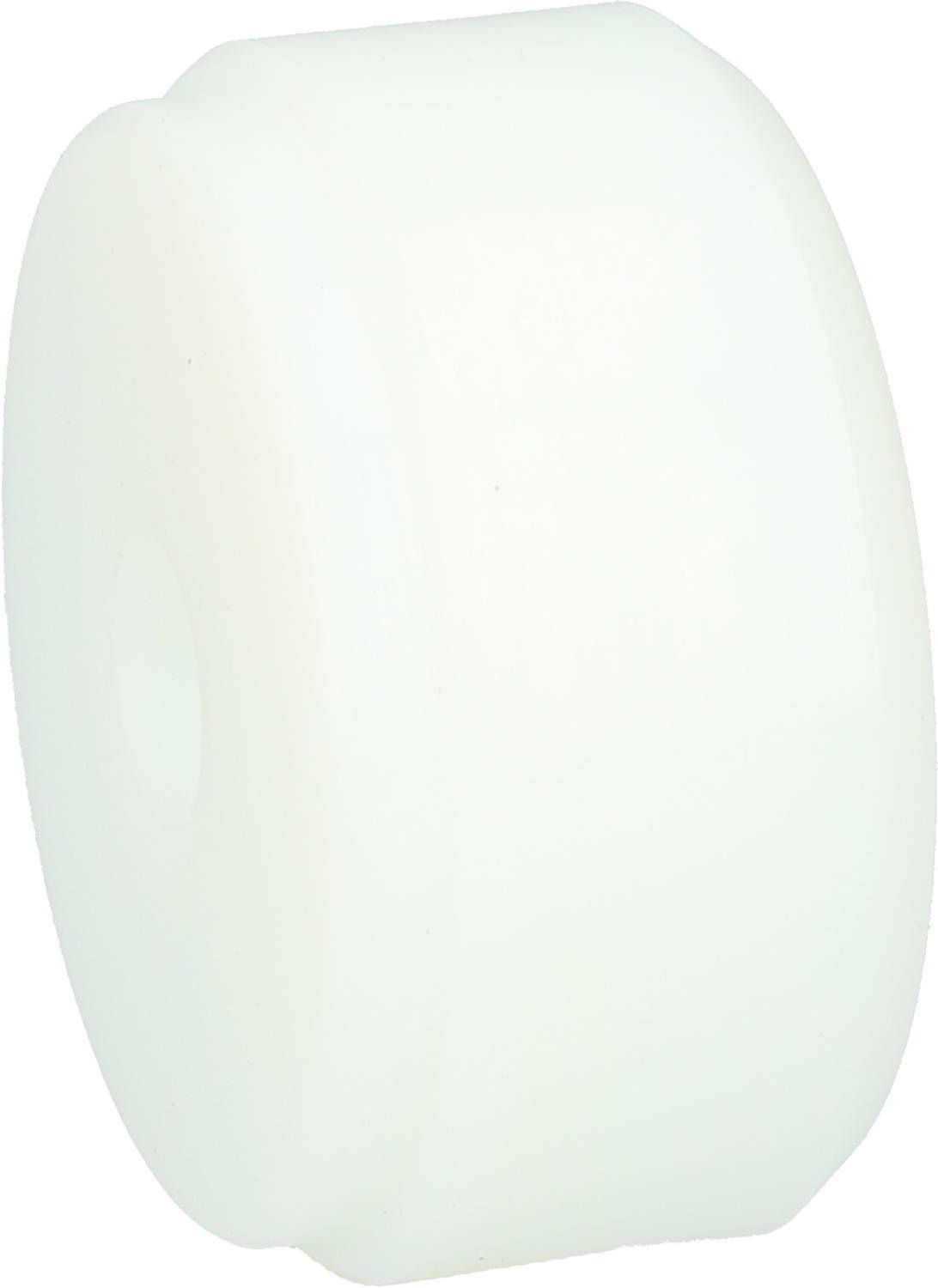 Weißer Radkörper aus Kunststoff, zylindrische Form, ohne sichtbare Achse oder Halterung.