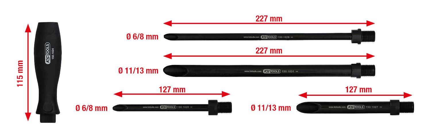 KS Tools Kabelführungshilfe-Satz, 5-tlg 150.1025 1St.
