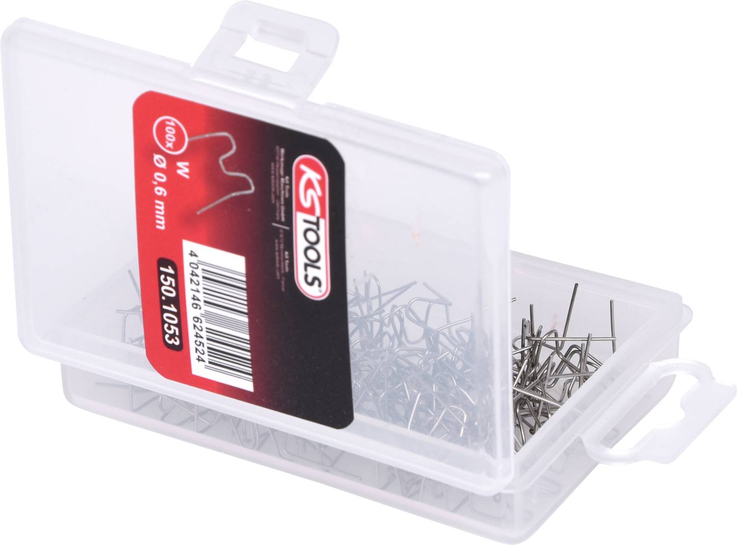 KS Tools 150.1053 Reparaturklammer W-Form Ø 0,6 mm, 100 Stück