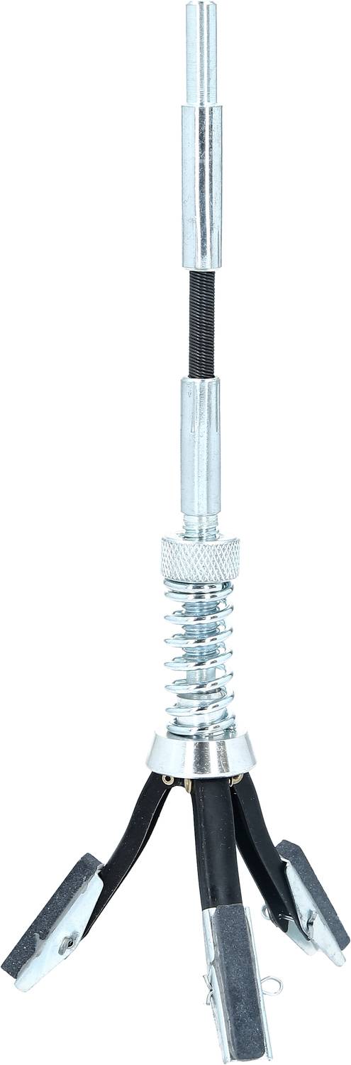 Profi-Schweißnahtreinigungsadapter mit verstellbarem Griff und robustem, federbelastetem Fuß zum Stabilisieren auf Metalloberflächen.