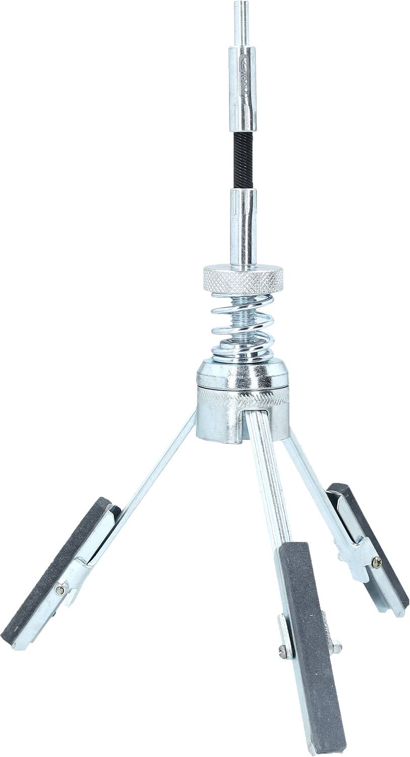 Kleine Metallantenne mit drei verstellbaren Füßen, geeignet für den mobilen Einsatz oder zur Befestigung an Fahrzeugen.