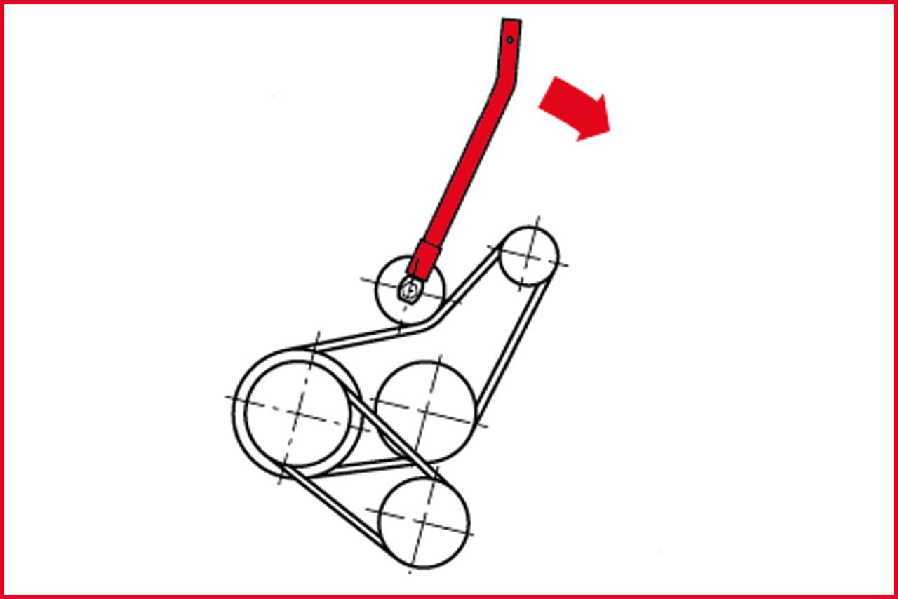 KS Tools 150.1237 Keilriemen-Spannhebel für VAG