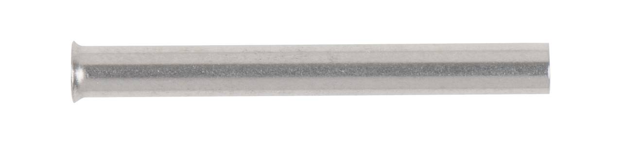 Ein silberfarbener, zylindrischer Metallstift auf weißem Hintergrund.