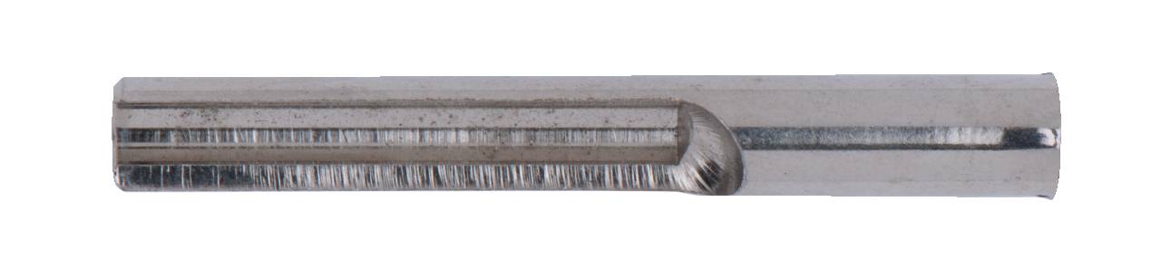 Metallbohrer mit gerader Kante, verwendet für präzises Bohren in Metalloberflächen.