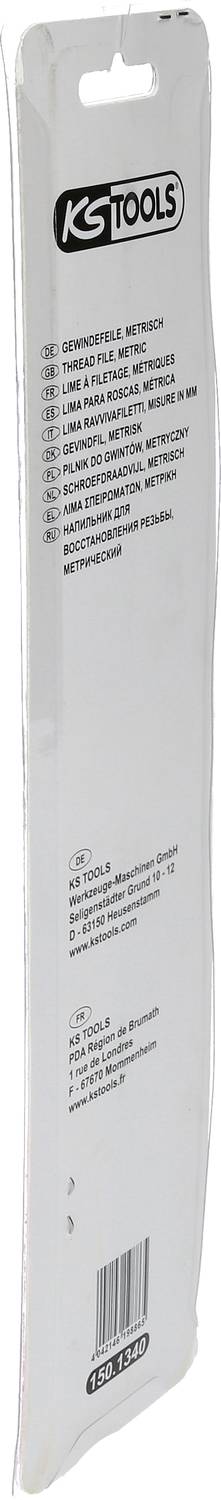 Eine weiße Verpackung von 'KS Tools' mit einer Liste von Werkzeugen auf der Rückseite.