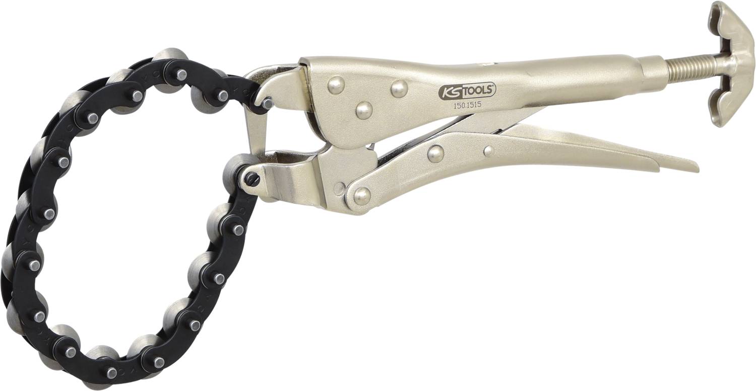 KS Tools 150.1515 Edelstahl-Grip-Kettenrohrabschneider, Ø 19-83mm