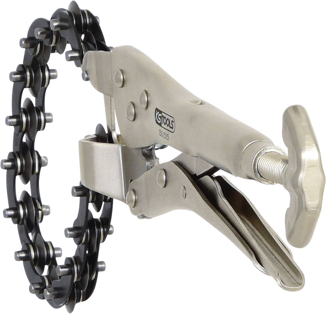 KS Tools 150.1515 Edelstahl-Grip-Kettenrohrabschneider, Ø 19-83mm