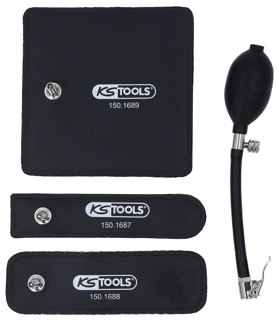 KS Tools Druckkissen-Satz mit Handpumpe, 4-tlg 150.1685