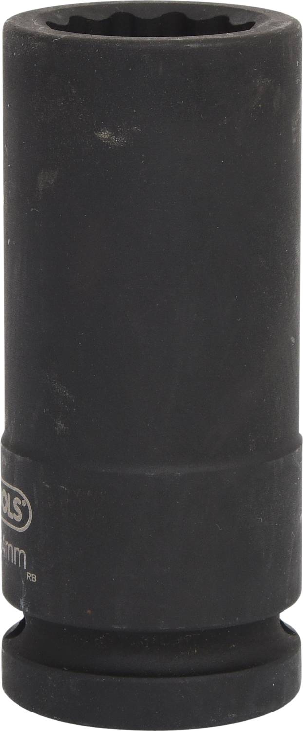 Schwarze, lange Stecknuss für 20 mm Schrauben.