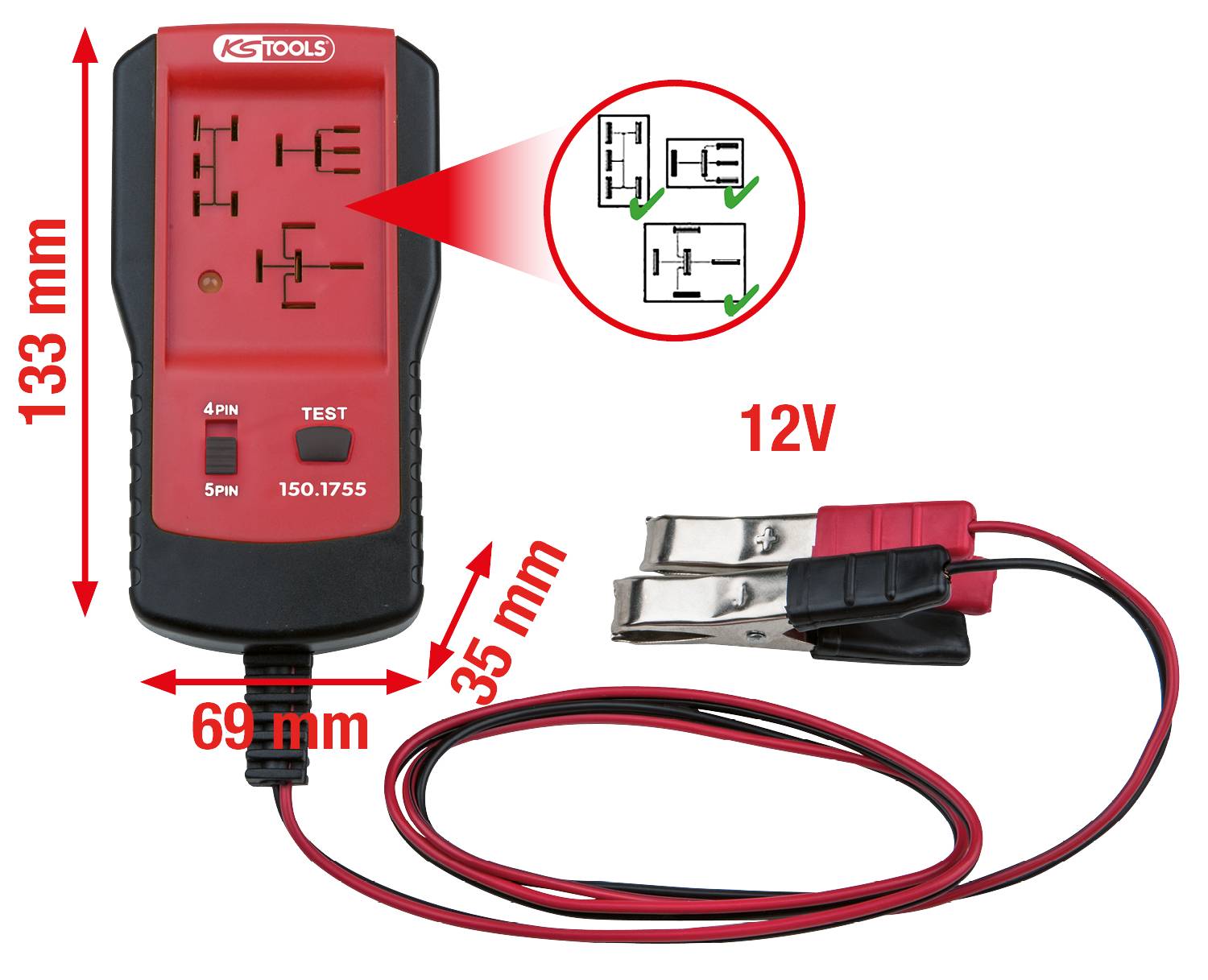 KS Tools Relais Tester 150.1755