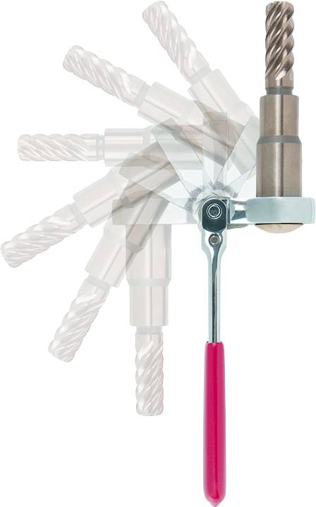 KS Tools 150.1981 Reibahle für ABS-Sensoren mit abwinkelbarer Knarre, Ø 10,0 mm
