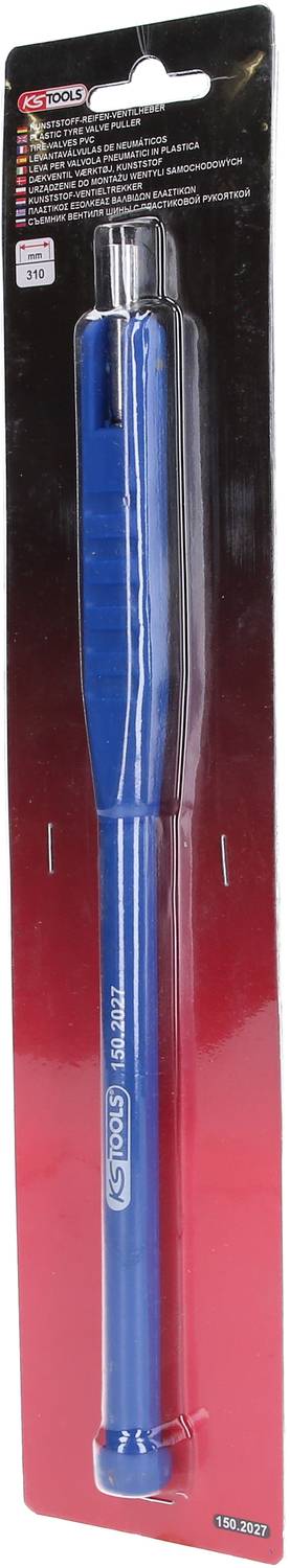 Blauer T6000 Dosenöffner in roter Verpackung, zum sicheren Öffnen von Konservendosen, mit ergonomischem Griff und Klingenabdeckung.