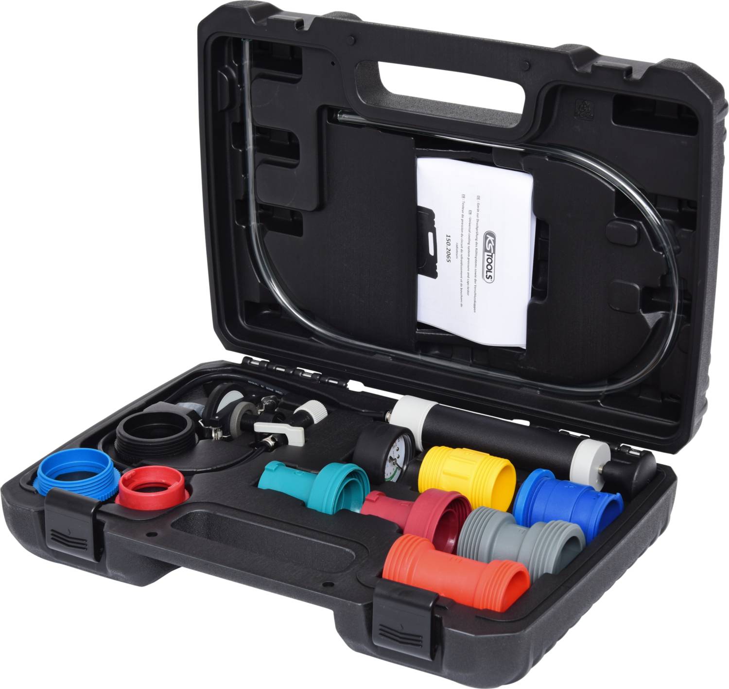 KS Tools 150.2065 Universal Kühlsystem-Diagnose-Service-Satz, 12-tlg