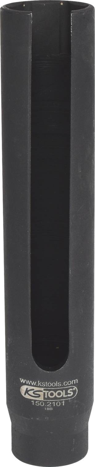 Abgebildet ist ein langer, schwarzer Steckschlüssel ohne auffällige Merkmale, mit einer seitlichen Öffnung.