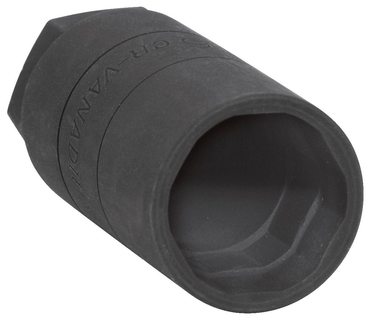 Soketschrauberaufsatz aus schwarzem Metall, zylindrische Form, geeignet für Schraubarbeiten mit verschiedenen Aufsatzköpfen.