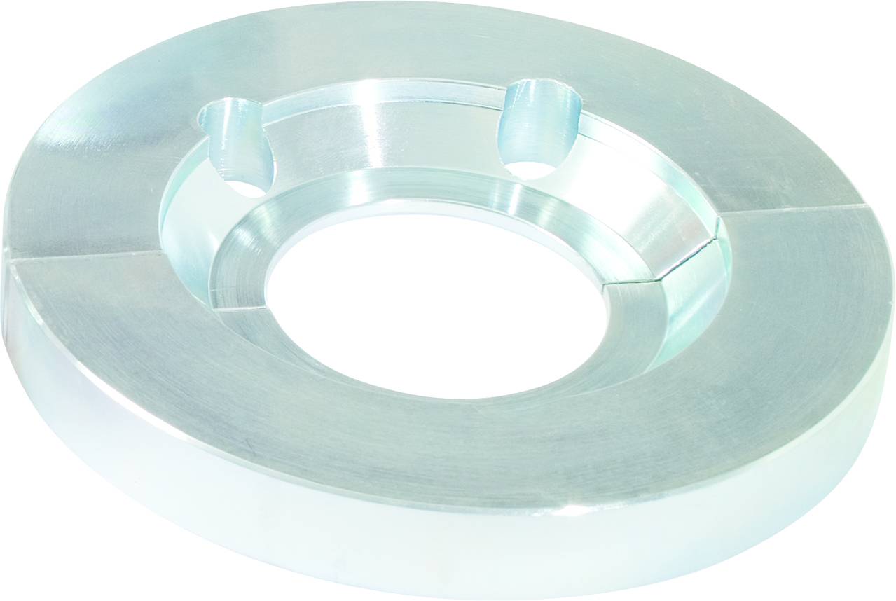Metallflansch mit runder Form und mittlerem Loch, geeignet für mechanische oder industrielle Anwendungen.