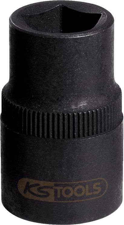 Stecknuss mit runder Form und Rändelung für besseren Halt, markiert mit 'KS Tools'.