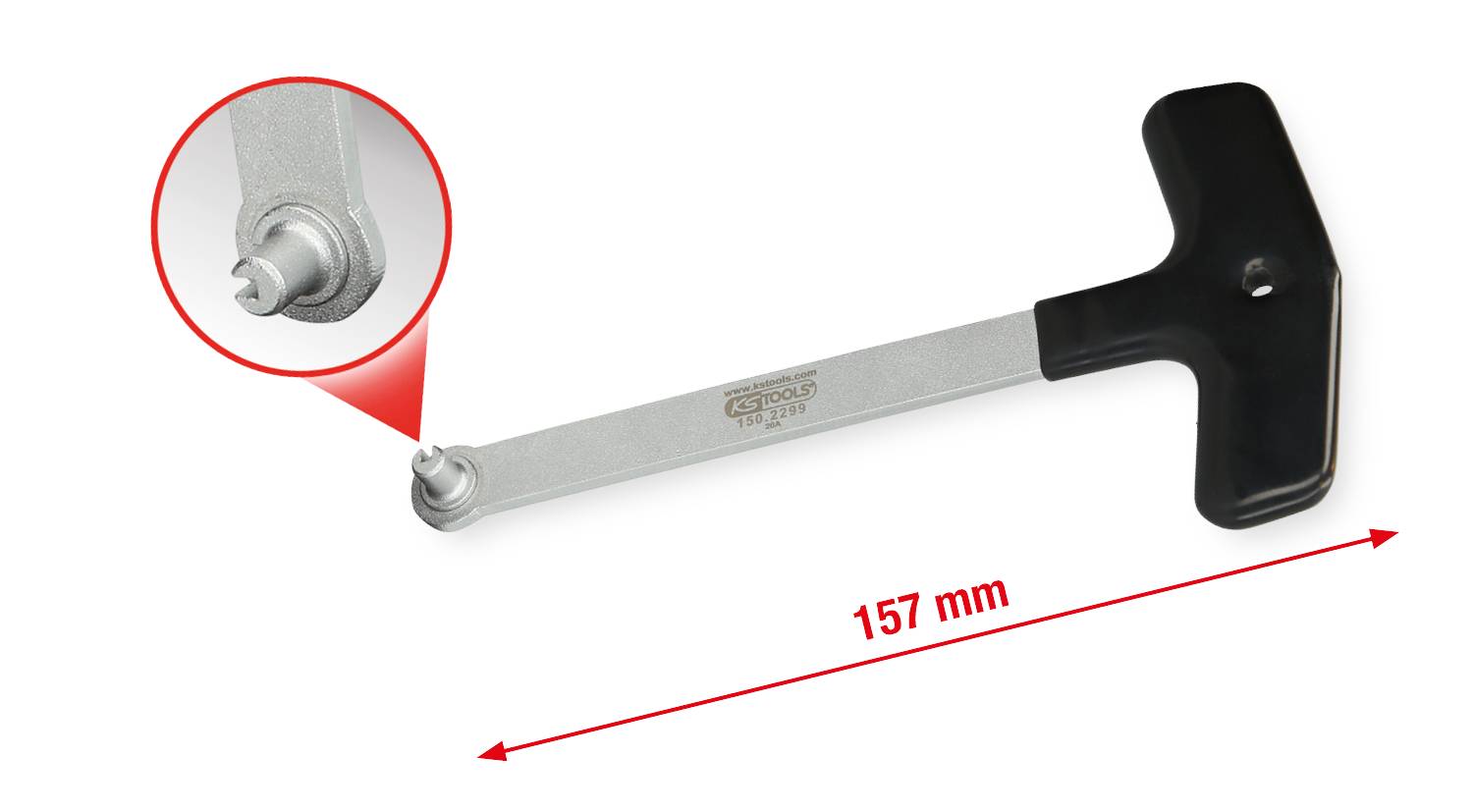 KS Tools 150.2299 Handbremsbacken-Haltefeder-Werkzeug für Mercedes