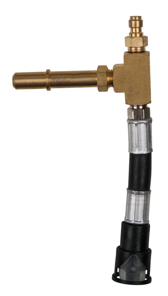 KS Tools 150.2366 Manometer-Anschlussschlauch mit 1/4" Schlauchanschluss inkl.Druckablassventil transparenten Schlauch