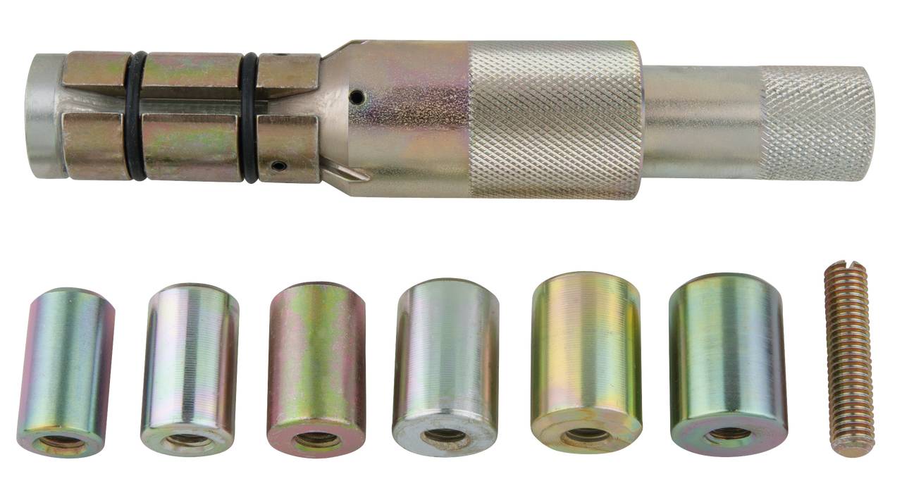 KS Tools Kupplungs-Zentrier-Werkzeug-Satz Ø 23,0 - 35,0mm mit Zentrierhülsen für Renault, 9-tlg 150.2390