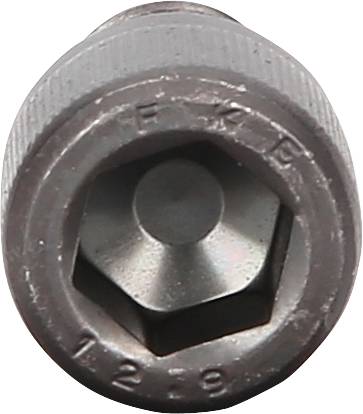 Metallischer Sechskant-Steckschlüsselaufsatz mit Markierung '12-9' und Buchstaben 'EKB'.