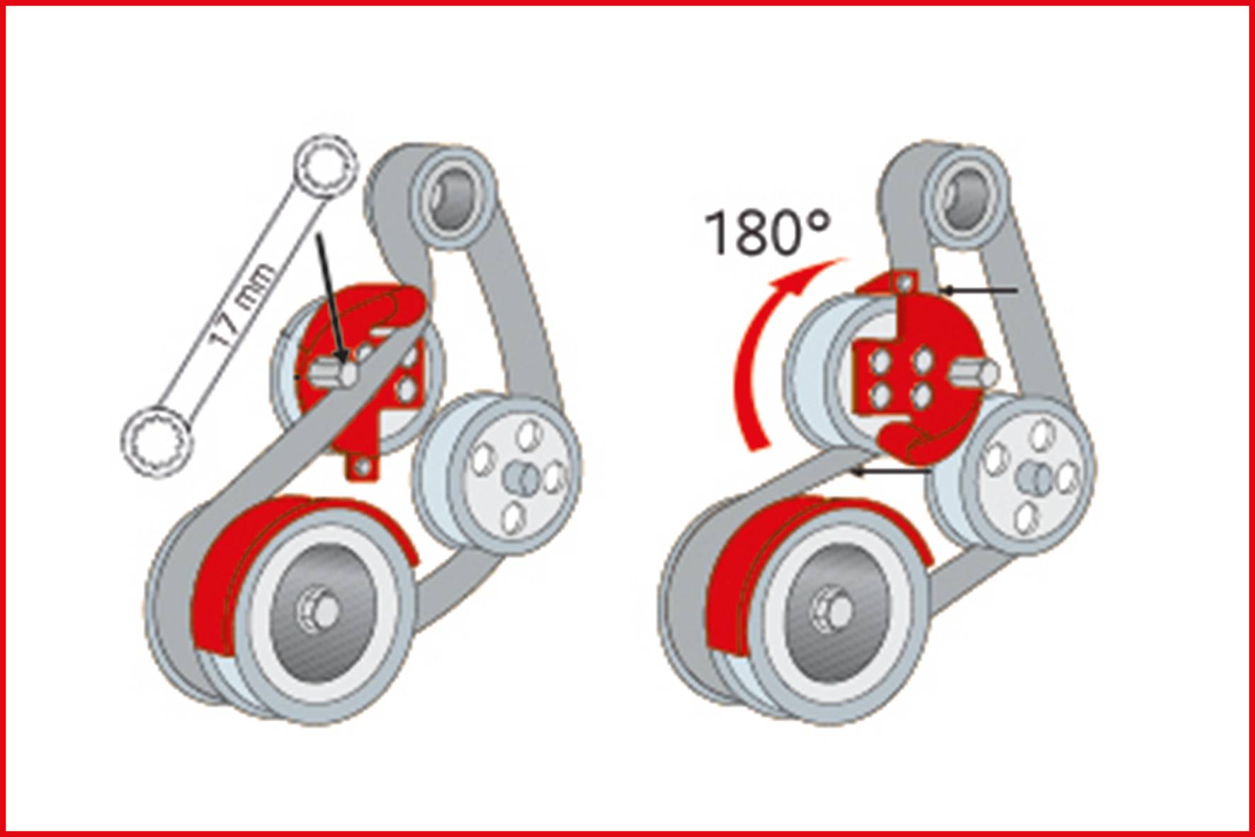 KS Tools 150.3180 Elastriemen-und Keilrippenriemen-Spezialwerkzeug-Satz, 11-tlg
