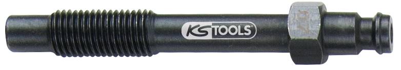 Metallischer Gewindebolzen mit Sechskantkopf und der Aufschrift 'KG TOOLS' in der Mitte des Schafts.