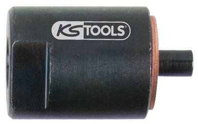 Ein zylinderförmiges schwarzes Werkzeug mit dem Aufdruck 'KS TOOLS' auf der Seite.
