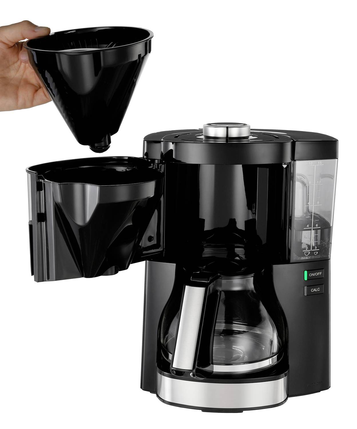 Melitta Look V Perfection Kaffeemaschine Schwarz Fassungsvermögen Tassen=10 Glaskanne