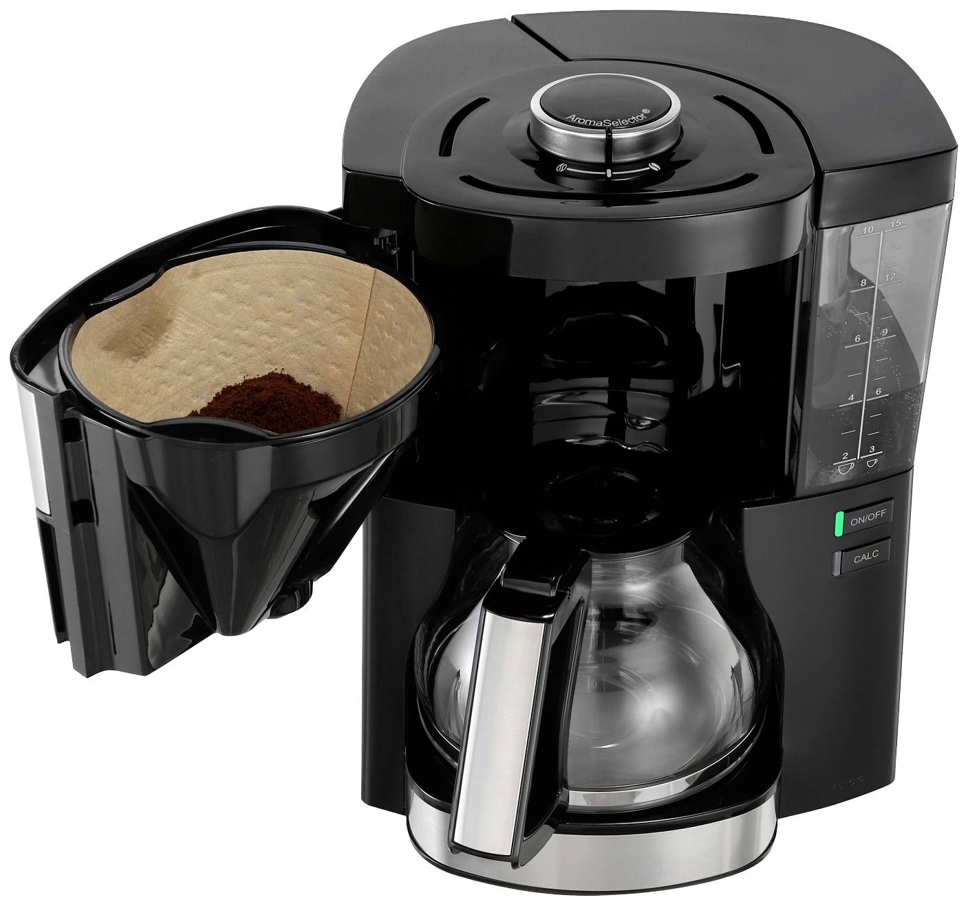 Melitta Look V Perfection Kaffeemaschine Schwarz Fassungsvermögen Tassen=10 Glaskanne