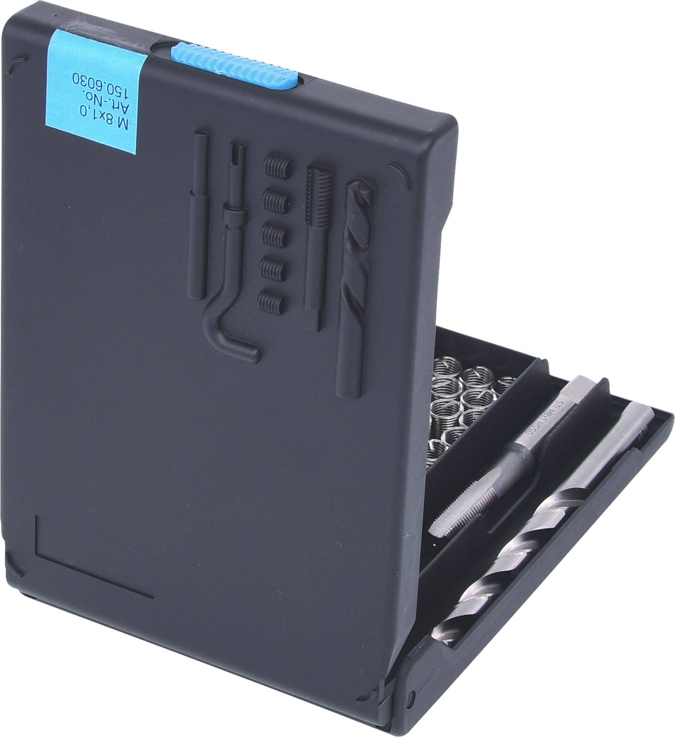 KS Tools 150.6030 Nirostahl Gewinde-Reparatur-Satz M8x1,0x11mm, 24-tlg