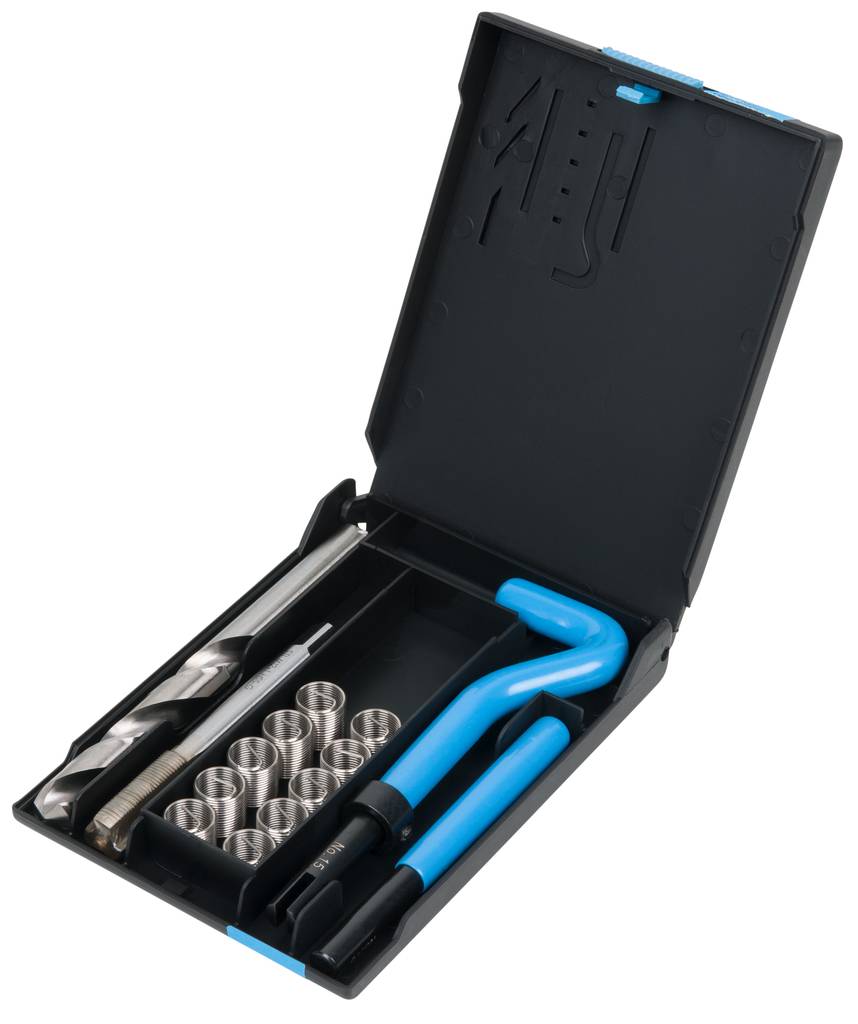 KS Tools 150.6100 Nirostahl Gewinde-Reparatur-Satz M12x1x17mm, 14-tlg