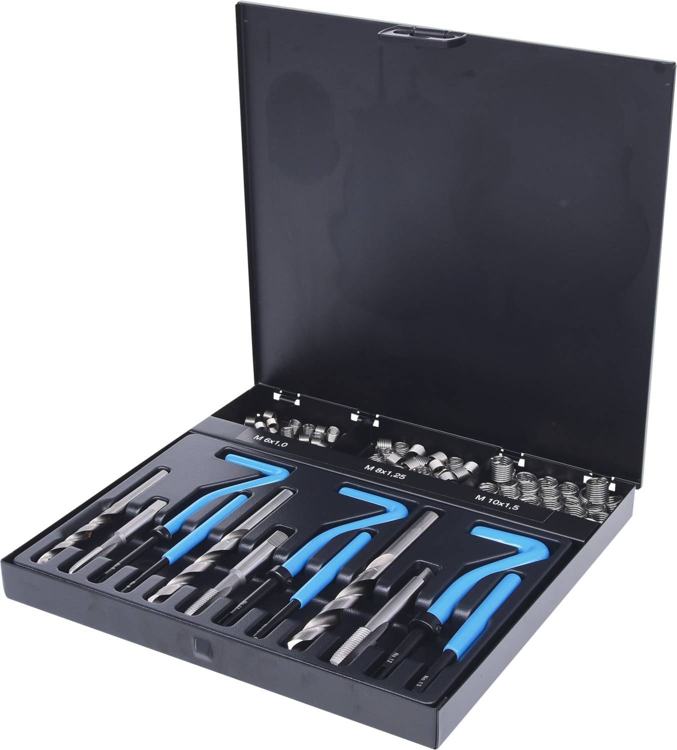 KS Tools 150.6155 Nirostahl Gewinde-Reparatur-Satz M6-M10, 87-tlg