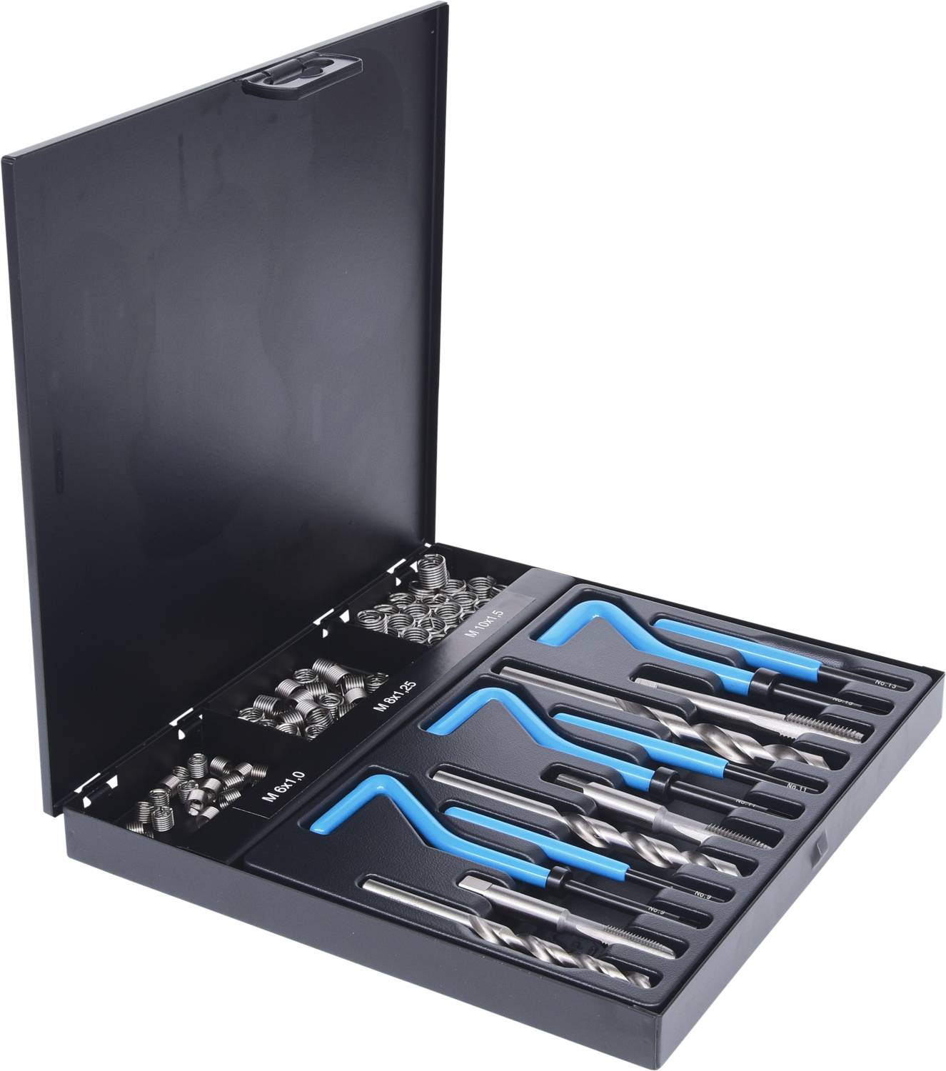 KS Tools 150.6155 Nirostahl Gewinde-Reparatur-Satz M6-M10, 87-tlg