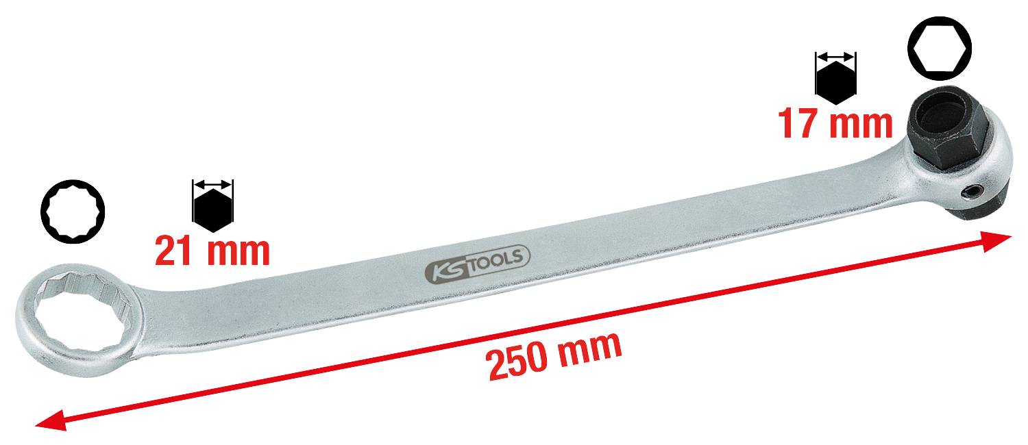 KS Tools Öldienst-Schlüssel Innensechskant für VAG, 17x21mm 150.9233