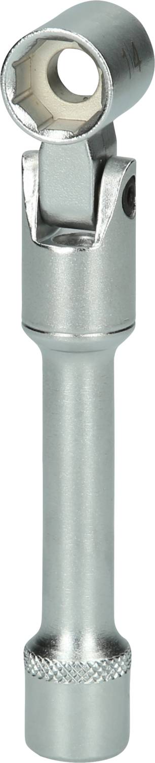 Ein silberner Gelenk-Steckschlüsselaufsatz.