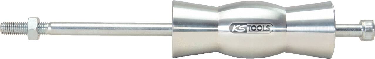 Zylinderförmiges Werkzeug aus Metall mit einem langen, schmalen Schaft und einem breiten, mittleren Abschnitt. Markenname 'KS Tools'.