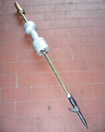 KS Tools 152.1055 Injektoren-Auszieher mit 6+3kg Schlaggewicht, 3-tlg