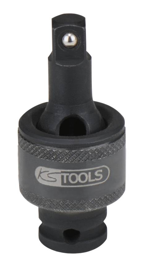 Ein schwarzer Steckschlüssel-Adapter mit der Aufschrift 'KS TOOLS', geeignet für den Einsatz in mechanischen Arbeiten.