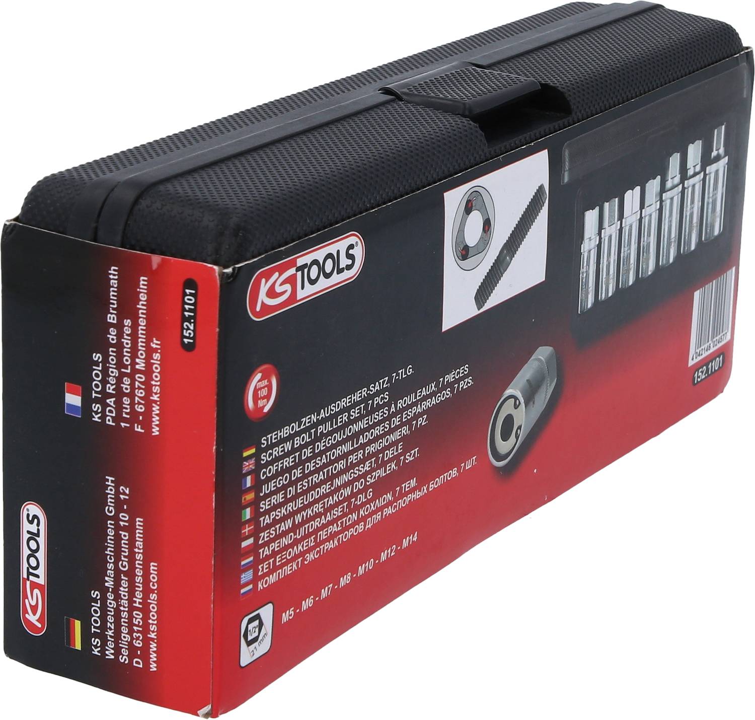 KS Tools 152.1101 Stehbolzen-Ausdreher-Satz, 7-tlg