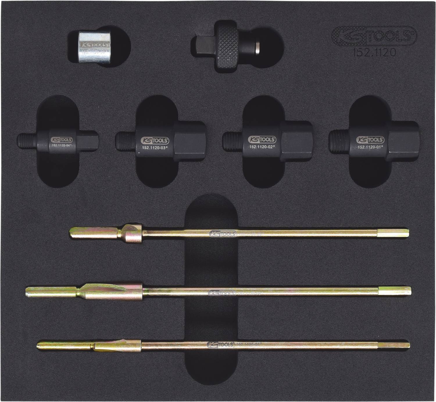 KS Tools 152.1120 MASTER 3 in 1 Glühkerzen-Reibahlen-Satz, 9-tlg