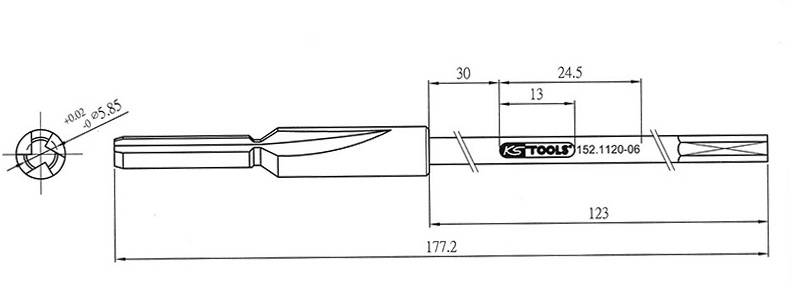 KS Tools 152.1120 MASTER 3 in 1 Glühkerzen-Reibahlen-Satz, 9-tlg