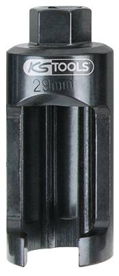 Spezieller Zündkerzenschlüssel von KS Tools, schwarz, 29 mm, für den Austausch von Zündkerzen geeignet.